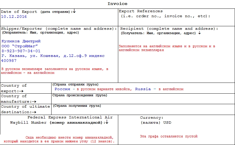 Invoice for Shipments to Russia: What Your Buyer's Customs Declaration Needs